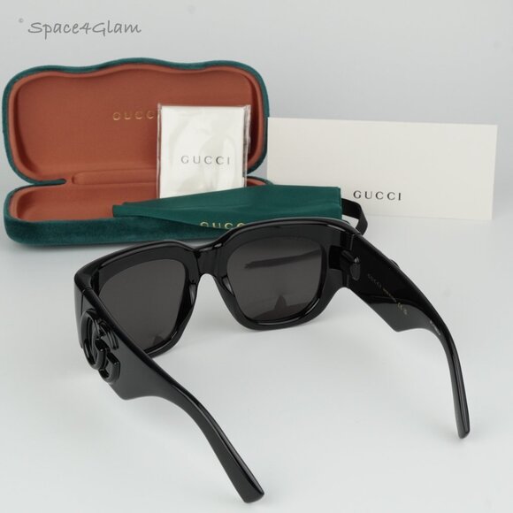 BRAND NEW Gucci GG1545S 001 Black Grey Women Square Sunglasses GG 1545S main image 9